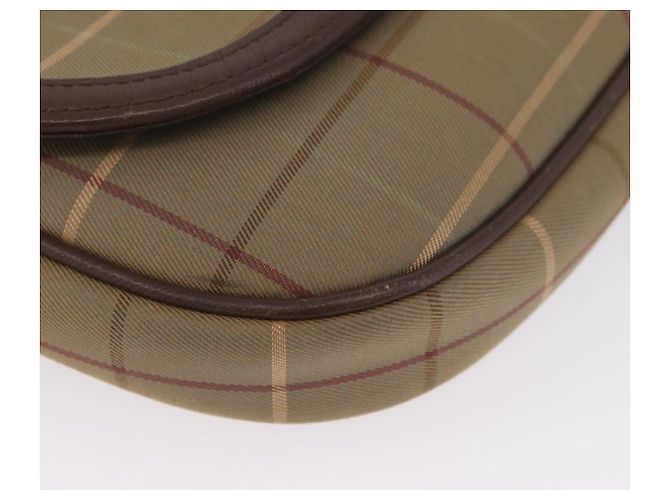 Borsa a Spalla Burberrys Nova Check in Tela Marrone Oro Auth bs33868 D'oro - vista 10