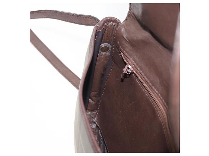 Borsa a Spalla Burberrys Nova Check in Tela Marrone Oro Auth bs33868 D'oro - vista 18