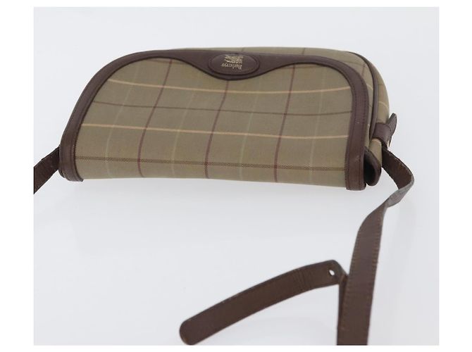 Borsa a Spalla Burberrys Nova Check in Tela Marrone Oro Auth bs33868 D'oro - vista 6