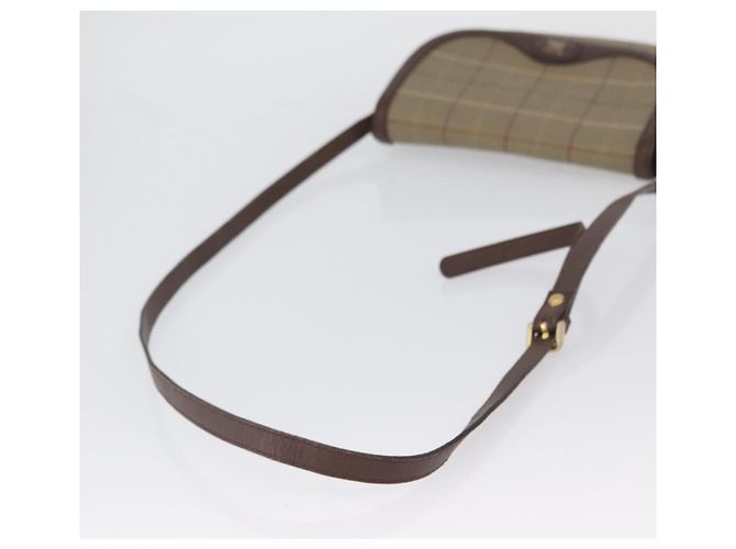 Borsa a Spalla Burberrys Nova Check in Tela Marrone Oro Auth bs33868 D'oro - vista 7