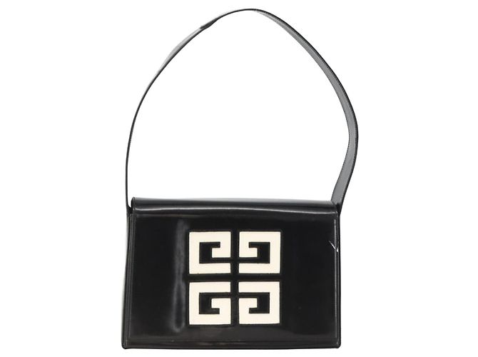 Borsa a Spalla GIVENCHY Pelle Verniciata Nera Oro Auth BSZ308 Nero D'oro - vista 2