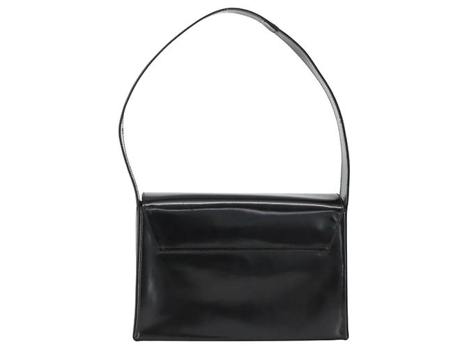 Borsa a Spalla GIVENCHY Pelle Verniciata Nera Oro Auth BSZ308 Nero D'oro - vista 3
