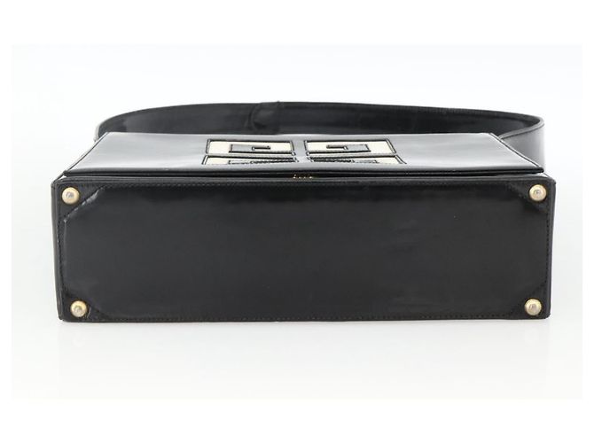 Borsa a Spalla GIVENCHY Pelle Verniciata Nera Oro Auth BSZ308 Nero D'oro - vista 9