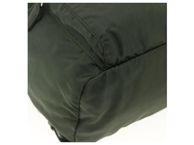 Zaino PRADA in nylon verde argento Auth BA11221 - vista 11