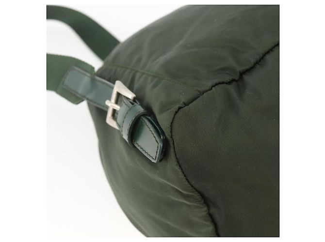 Zaino PRADA in nylon verde argento Auth BA11221 - vista 13