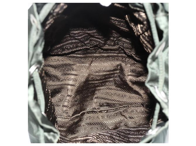 Zaino PRADA in nylon verde argento Auth BA11221 - vista 19