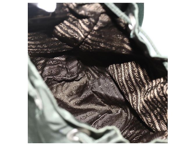 Zaino PRADA in nylon verde argento Auth BA11221 - vista 20