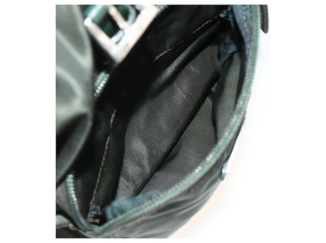 Zaino PRADA in nylon verde argento Auth BA11221 - vista 22