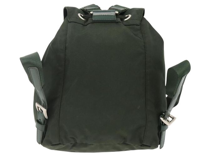 Zaino PRADA in nylon verde argento Auth BA11221 - vista 3