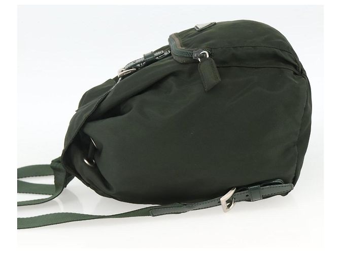 Zaino PRADA in nylon verde argento Auth BA11221 - vista 4