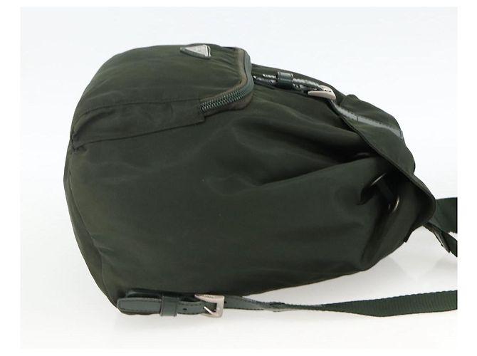 Zaino PRADA in nylon verde argento Auth BA11221 - vista 5