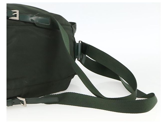 Zaino PRADA in nylon verde argento Auth BA11221 - vista 7