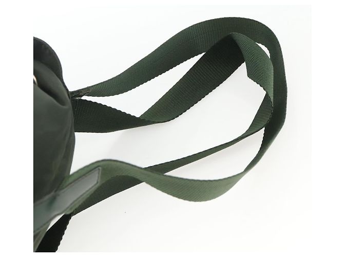 Zaino PRADA in nylon verde argento Auth BA11221 - vista 8