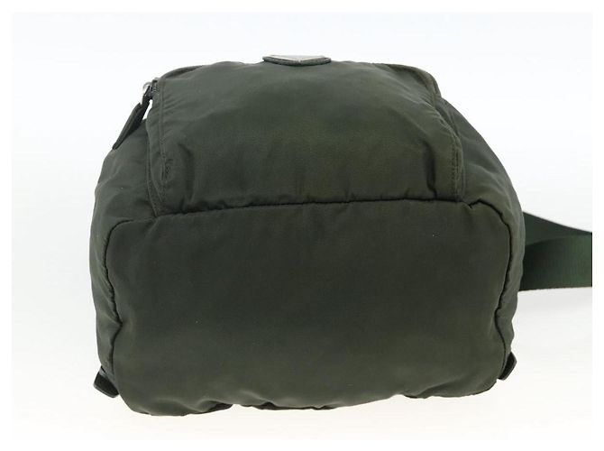 Zaino PRADA in nylon verde argento Auth BA11221 - vista 9