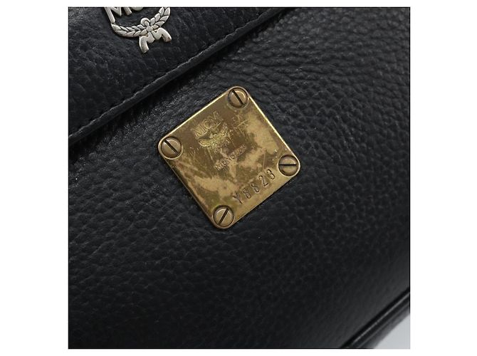 Borsa a Spalla MCM in Pelle Nera Oro Auth mr2156 Nero D'oro - Ansicht 14