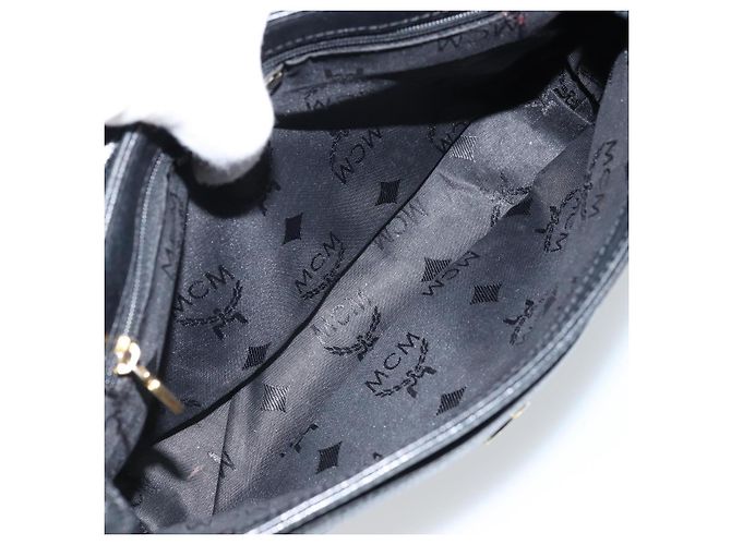 Borsa a Spalla MCM in Pelle Nera Oro Auth mr2156 Nero D'oro - Ansicht 17