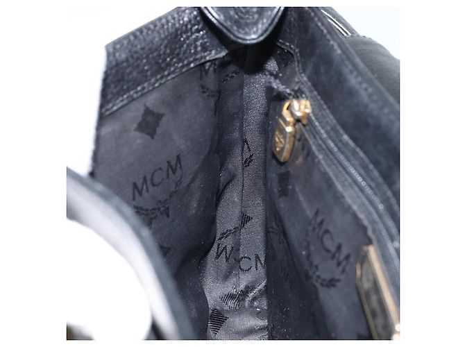 Borsa a Spalla MCM in Pelle Nera Oro Auth mr2156 Nero D'oro - Ansicht 19