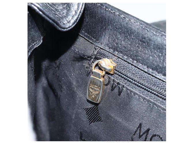 Borsa a Spalla MCM in Pelle Nera Oro Auth mr2156 Nero D'oro - Ansicht 20