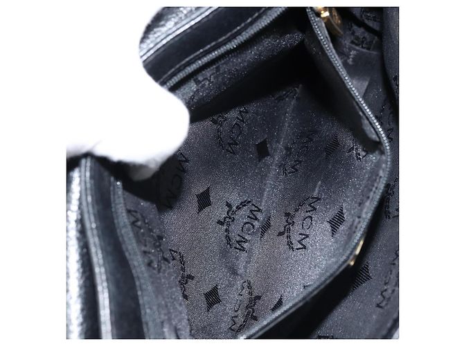 Borsa a Spalla MCM in Pelle Nera Oro Auth mr2156 Nero D'oro - Ansicht 21