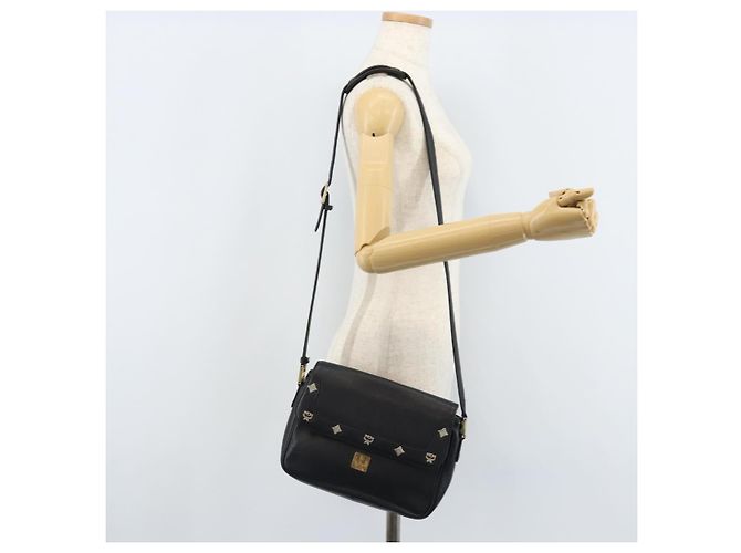Borsa a Spalla MCM in Pelle Nera Oro Auth mr2156 Nero D'oro - Ansicht 23