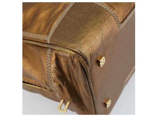 LOEWE Anagram Amazona 36 Borsa a Mano in Pelle Oro Auth bs33969 - vista 14