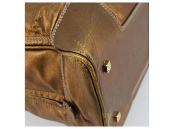LOEWE Anagram Amazona 36 Borsa a Mano in Pelle Oro Auth bs33969 - vista 16
