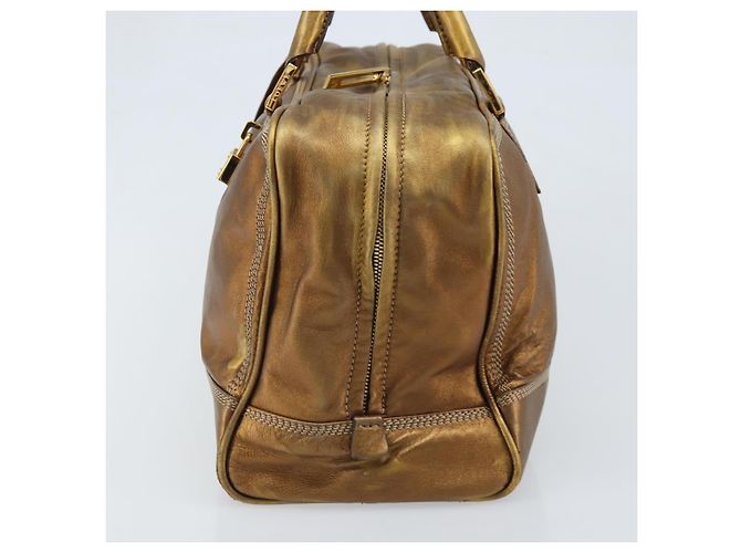 LOEWE Anagram Amazona 36 Borsa a Mano in Pelle Oro Auth bs33969 - vista 3