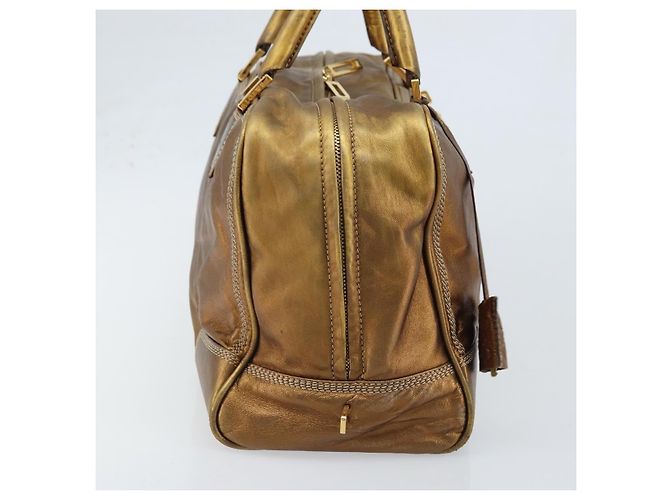 LOEWE Anagram Amazona 36 Borsa a Mano in Pelle Oro Auth bs33969 - vista 4