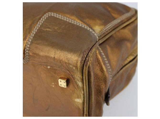 LOEWE Anagram Amazona 36 Borsa a Mano in Pelle Oro Auth bs33969 - vista 9