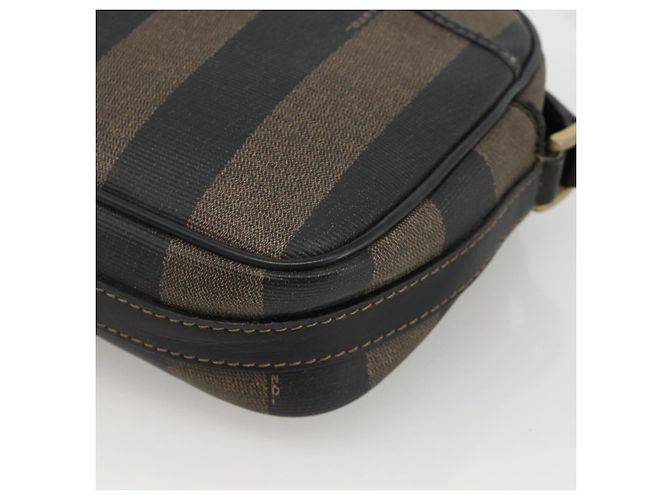 Pequin Borsa a Spalla in Tela Pecan FENDI PVC Marrone Nero Auth ep13800 - vista 10