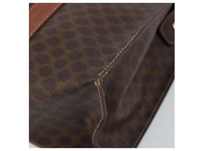 Céline Borsa tote in tela Macadam CELINE in pelle PVC marrone oro Auth ep13781 D'oro - vista 10