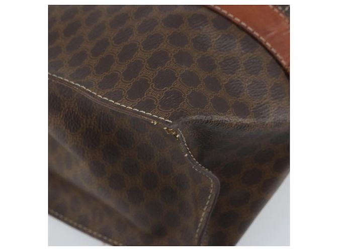 Céline Borsa tote in tela Macadam CELINE in pelle PVC marrone oro Auth ep13781 D'oro - vista 11
