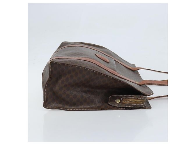 Céline Borsa tote in tela Macadam CELINE in pelle PVC marrone oro Auth ep13781 D'oro - vista 4