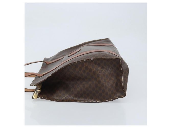 Céline Borsa tote in tela Macadam CELINE in pelle PVC marrone oro Auth ep13781 D'oro - vista 5