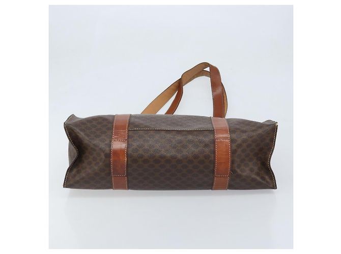 Céline Borsa tote in tela Macadam CELINE in pelle PVC marrone oro Auth ep13781 D'oro - vista 9