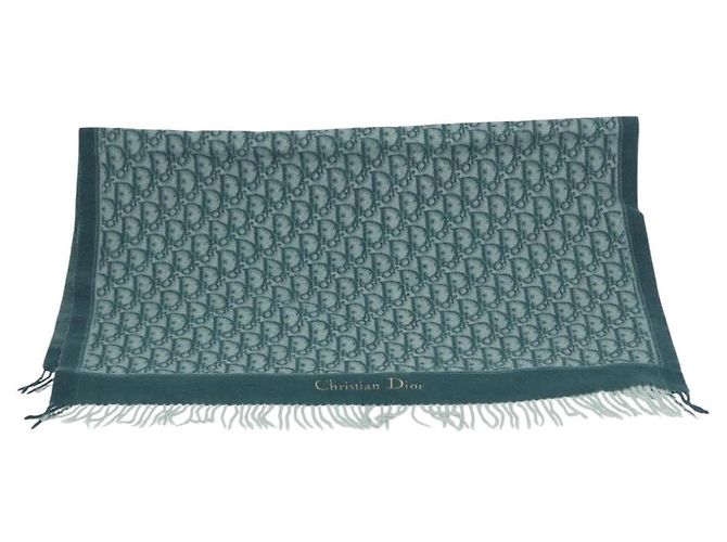 Christian Dior Trotteur à genoux en toile de laine verte Auth am10893 - vue 2