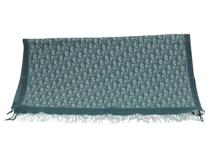 Christian Dior Trotteur à genoux en toile de laine verte Auth am10893 - vue 3