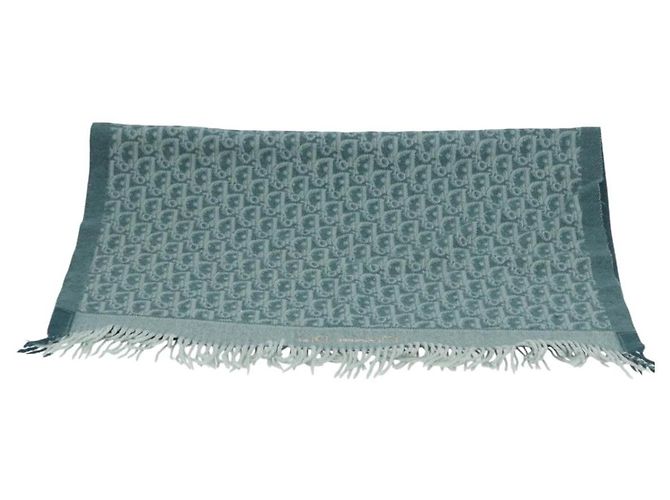 Christian Dior Trotteur à genoux en toile de laine verte Auth am10893 - vue 4