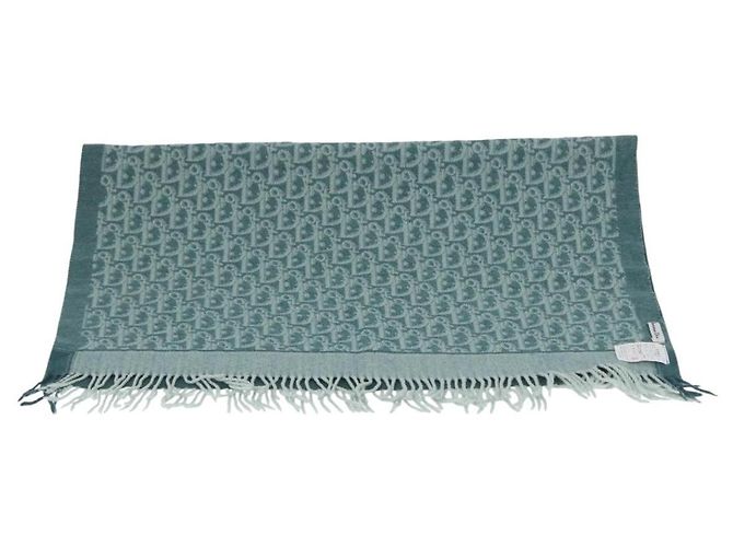 Christian Dior Trotteur à genoux en toile de laine verte Auth am10893 - vue 5