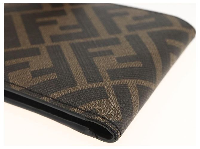 Portafoglio in tela Zucca FENDI nero e marrone Auth ki6612V - Ansicht 10