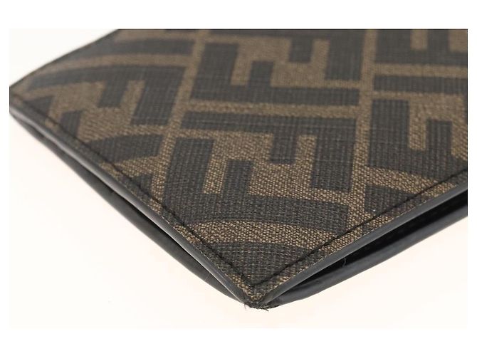Portafoglio in tela Zucca FENDI nero e marrone Auth ki6612V - Ansicht 11
