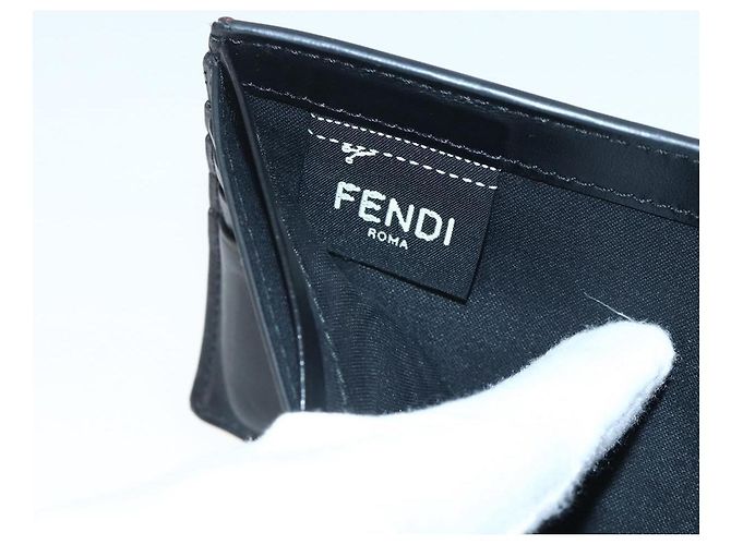 Portafoglio in tela Zucca FENDI nero e marrone Auth ki6612V - Ansicht 14