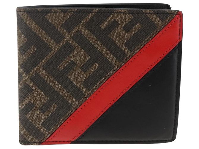 Portafoglio in tela Zucca FENDI nero e marrone Auth ki6612V - Ansicht 2