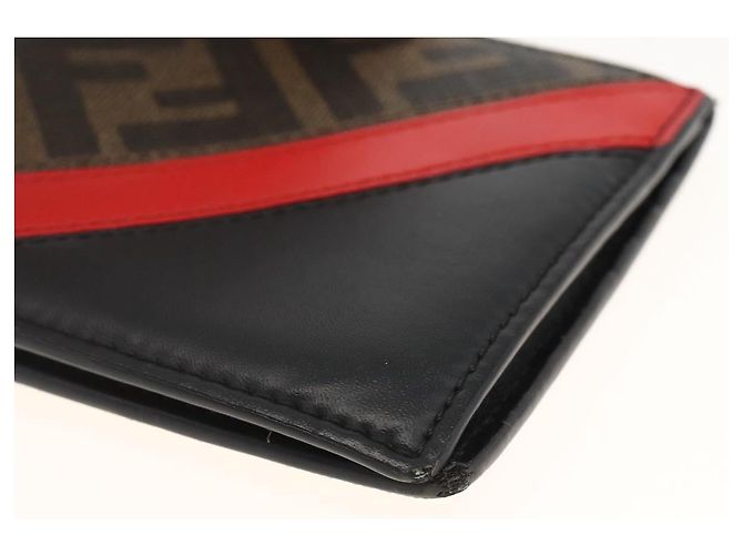 Portafoglio in tela Zucca FENDI nero e marrone Auth ki6612V - Ansicht 8
