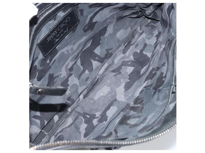 Borsa a mano Jimmy Choo in pelle marrone argento autentica 173696 - vista 15