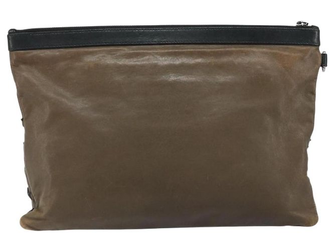 Borsa a mano Jimmy Choo in pelle marrone argento autentica 173696 - vista 3