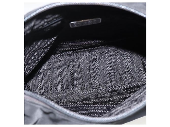 Borsa a Spalla PRADA Nylon Nero Argento Autentica 174544 - vista 19