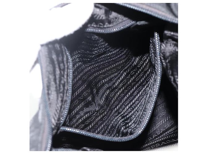 Borsa a Spalla PRADA Nylon Nero Argento Autentica 174544 - vista 23