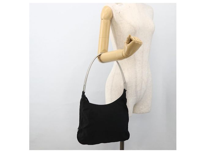 Borsa a Spalla PRADA Nylon Nero Argento Autentica 174544 - vista 25