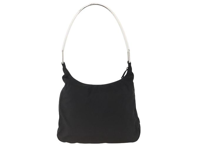 Borsa a Spalla PRADA Nylon Nero Argento Autentica 174544 - vista 3